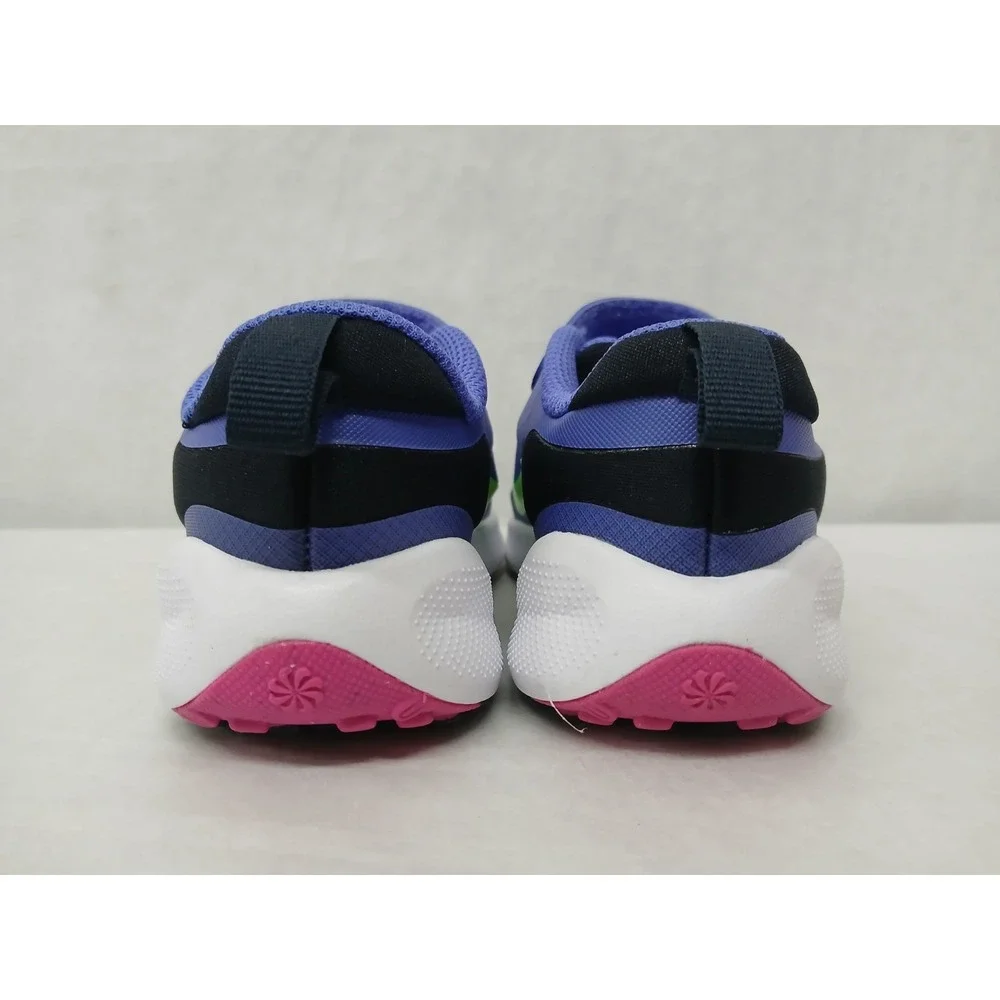 Nike Toddler Revolution 7 Running Shoes FB7690-500 Blue‎ Yellow Black Pink Sz 8